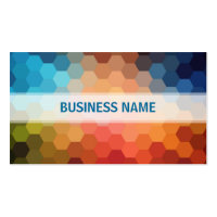 Multicolor Chevron Hexagonal Pattern 3 Business Card