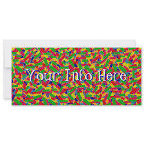 Multicolor Confetti Rack Card Design