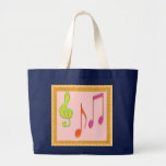 Multicolor Dancing Music Symbols Bags