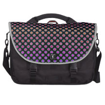 Multicolor Dots Chrome Laptop Messenger Bag