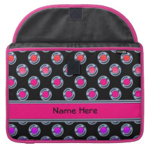 Multicolor Dots Chrome on Black Sleeves For MacBooks