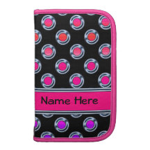 Multicolor Dots Chrome on Black Planner