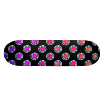 Multicolor Dots Chrome Skateboard Decks