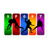Multicolor Football Emblem Business Card