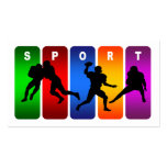 Multicolor Football Emblem Business Card