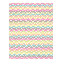 Multicolor girly chevron custom invitation