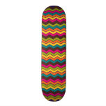 Multicolor girly chevron skateboards
