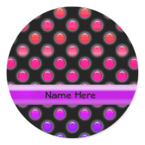 Multicolor Glowing Dots Round Stickers
