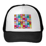 Multicolor Heart Squares Hat