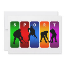 Multicolor Hockey Emblem Announcements