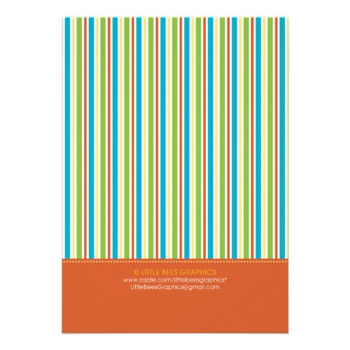 MultiColor Jungle Giraffe Baby Shower Invitations