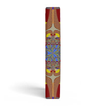 Multicolor Ladder Fractal 3 Ring Binder