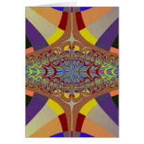 Multicolor Ladder Fractal Cards
