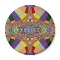 Multicolor Ladder Fractal Fridge Magnets
