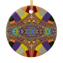 Multicolor Ladder Fractal Christmas Tree Ornaments