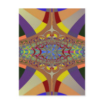 Multicolor Ladder Fractal Post Card