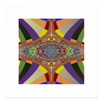 Multicolor Ladder Fractal Posters