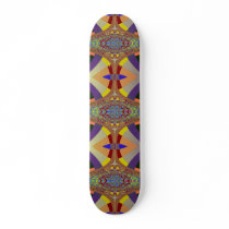 Multicolor Ladder Fractal Skateboard