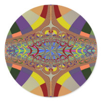 Multicolor Ladder Fractal Sticker