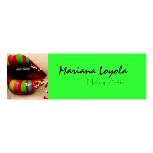 multicolor makeup business card template (front side)