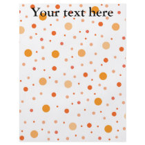 Multicolor orange polka dots flyer design