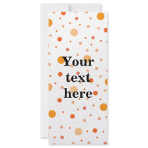 Multicolor orange polka dots rack card design
