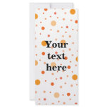 Multicolor orange polka dots rack card design