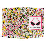 Multicolor Paint Splatter & Retro Pink Sunglasses Binders