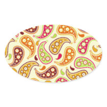Multicolor Paisley Envelope Seal Sticker