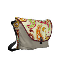 Multicolor Paisley Rickshaw Messenger Bag