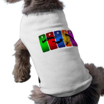 Multicolor Parachuting Emblem Pet T Shirt