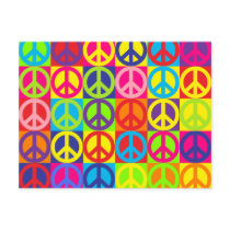 Multicolor Peace Postcards