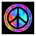 Multicolor Peace Sign Poster posters by yarddawg Multicolor Peace Sign Poster posters