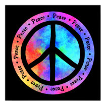 Multicolor Peace Sign Poster posters by yarddawg Multicolor Peace Sign Poster posters