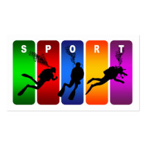 Multicolor Scuba Diving Emblem Business Card