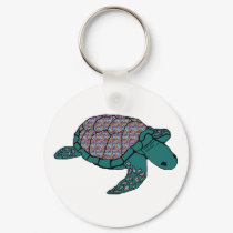 Multicolor shell sea turtle key chain keychains by marcya7 Multicolor shell sea turtle key chain keychains