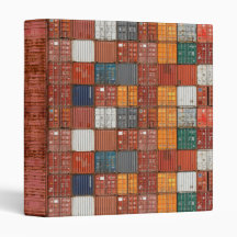 Multicolor Shipping Containers Binder