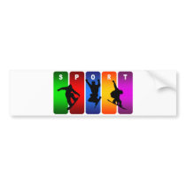 Multicolor Snowboarding Emblem Bumper Stickers