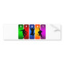 Multicolor Snowboarding Emblem Bumper Stickers