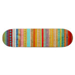 Multicolor Stripe Skate Board  Skateboard