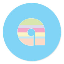 Multicolor Striped Monogram - Letter A stickers