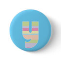 Multicolor Striped Monogram - Letter Y buttons