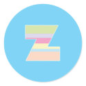 Multicolor Striped Monogram - Letter Z stickers