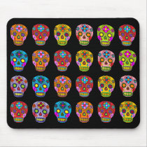 Multicolor Sugar Skulls Mouse Pad