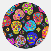 Multicolor Sugar Skulls Sticker