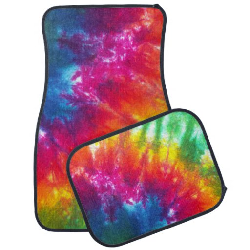 Multicolor TieDye Car Mat Zazzle