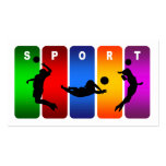 Multicolor Volleyball Emblem Business Cards