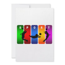 Multicolor Volleyball Emblem Custom Announcements