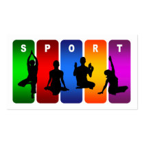 Multicolor Yoga Emblem Business Card