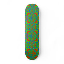 Multicolored Abstract Pattern Skateboard